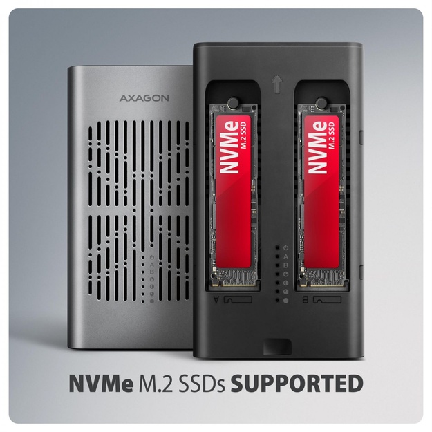 SSD ACC ENCLOSURE M.2 NVME/USB-C EEM2-20GD AXAGON