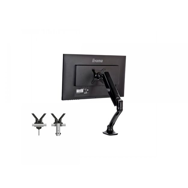 IIYAMA DS3001C-B1 ACC Flexible desk mount for single monitor 10-27i height adjustable gas spring VESA 75x75/100x100 1-5kg (P)