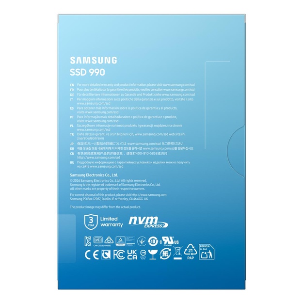 SAMSUNG 990 2TB M.2 PCIe 4.0 NVMe SSD