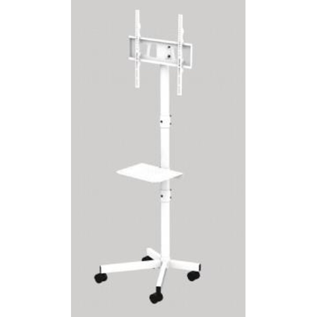 GEMBIRD TV floor stand with caster wheels 32-55inch white