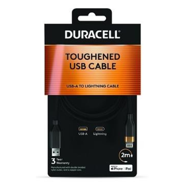 CABLE LIGHTNING TO USB 2M/DRU5022A DURACELL
