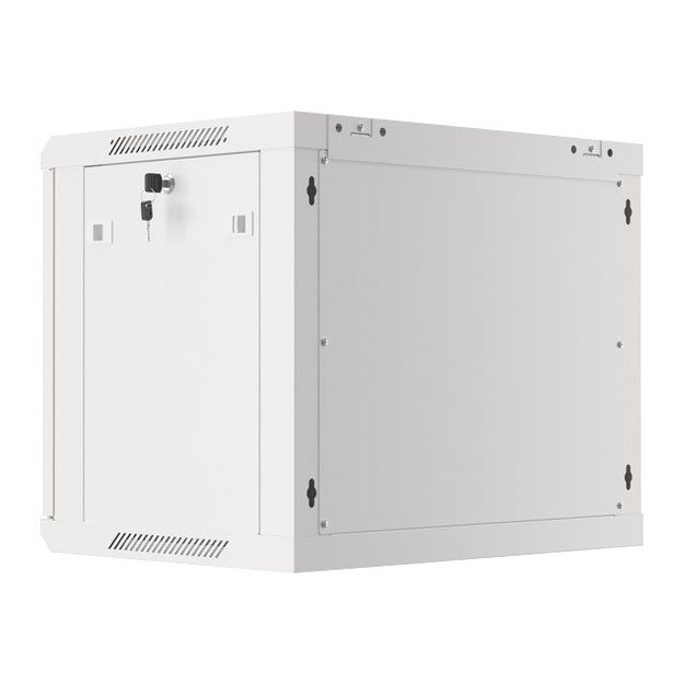 LANBERG Wall mount cabinet 19inch 9U 600x450 steel doors grey flat pack