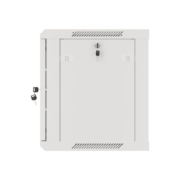 LANBERG Wall mount cabinet 19inch 9U 600x450 steel doors grey flat pack