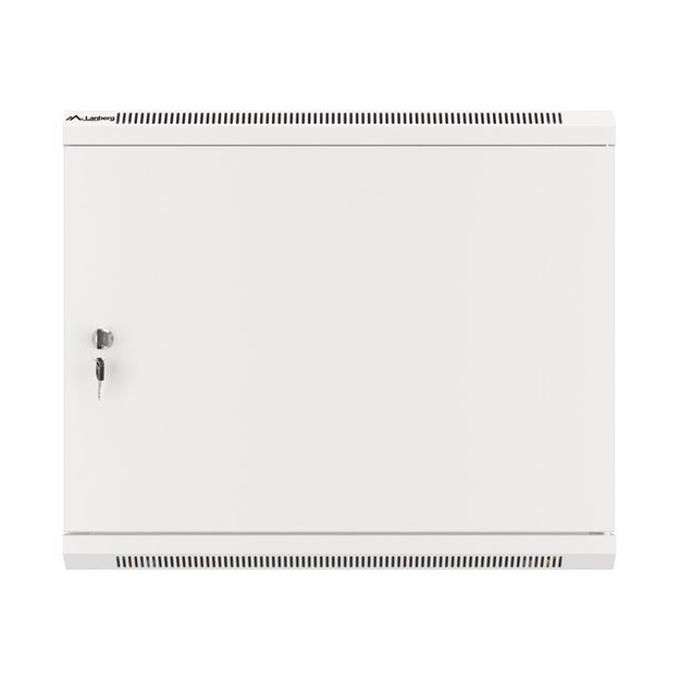 LANBERG Wall mount cabinet 19inch 9U 600x450 steel doors grey flat pack