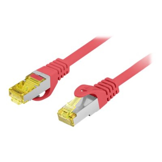 LANBERG Patchcord Cat.6A S/FTP LSZH CU 1m red