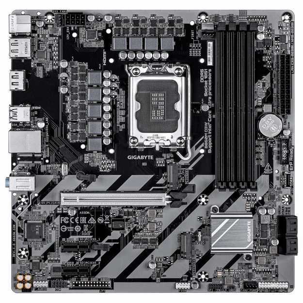 Mainboard|GIGABYTE|Intel B860|LGA 1851 (Socket V1)|micro ATX|RAM DDR5-SDRAM|4xSlots|2xNumber of M.2 (M) slots|B860MD3W