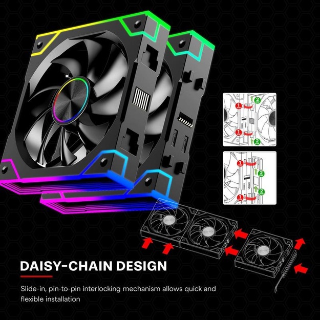 CASE FAN 120MM XPF360.ARGB/XF072 XILENCE