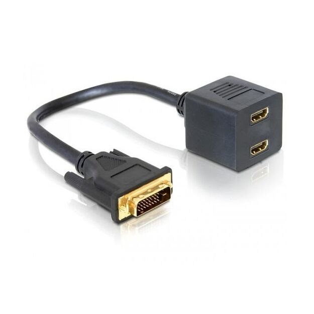 DELOCK Adaptor DVI25 plug to DVI25 + HDMI jack