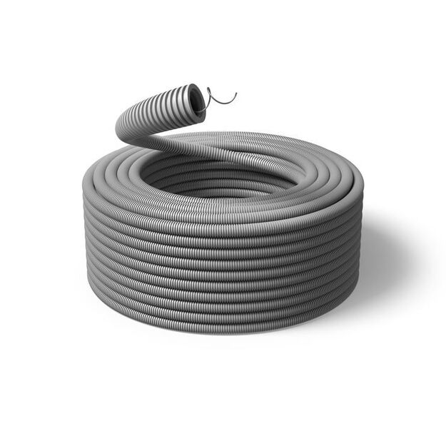 Flexible conduit with draw wire 50m D20mm gray
