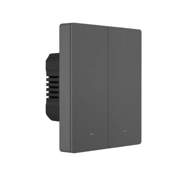 Smart 2-channel Wi-Fi wall switch black SONOFF M5-2C-80