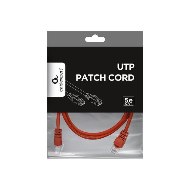 Patch kabelis GEMBIRD PP12-2M/R RJ45, cat.5e, UTP, 2m, red