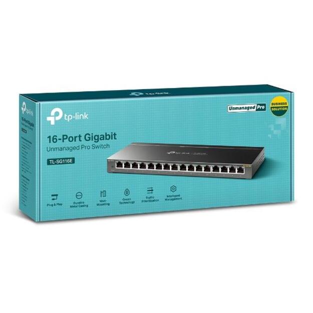 Komutatorius TP-LINK Desktop 16x10Base-T 100Base-TX  1000Base-T TL-SG116E