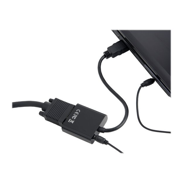 GEMBIRD A-HDMI-VGA-03 Gembird adapter HDMI-A(M) ->VGA (F) + audio, on cable, black