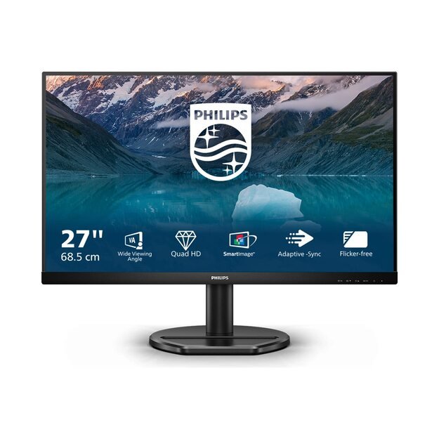 Monitorius PHILIPS 275S9JAL/00 27inch 2560x1440 VA Flat Fixed base tilt 4ms GtG 75Hz USB HUB SPEAKERS DP HDMI