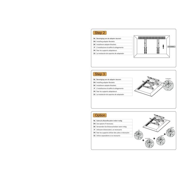 NEOMOUNTS BY NEWSTAR VW1000 Videowall Mount Fix 32-75inch max 50kg VESA max 600x400 ADistance to wall 5-20cm