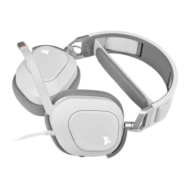 Ausinės CORSAIR HS80 RGB USB Headset White EU