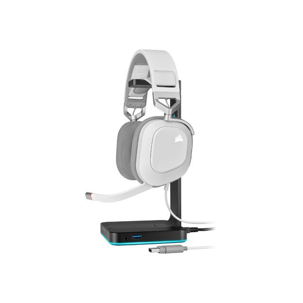 Ausinės CORSAIR HS80 RGB USB Headset White EU