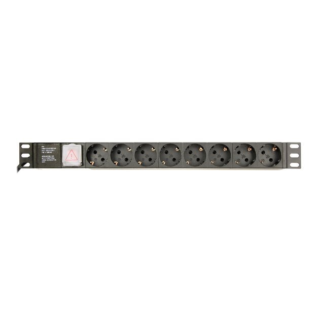 Maitinimo panelė GEMBIRD PDU 8x Schuko 1U 16A 3m