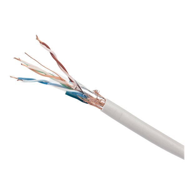 Instaliacinis tinklo kabelis GEMBIRD SPC-5004E SFTP stranded cable, cat.5e, 305m, gray