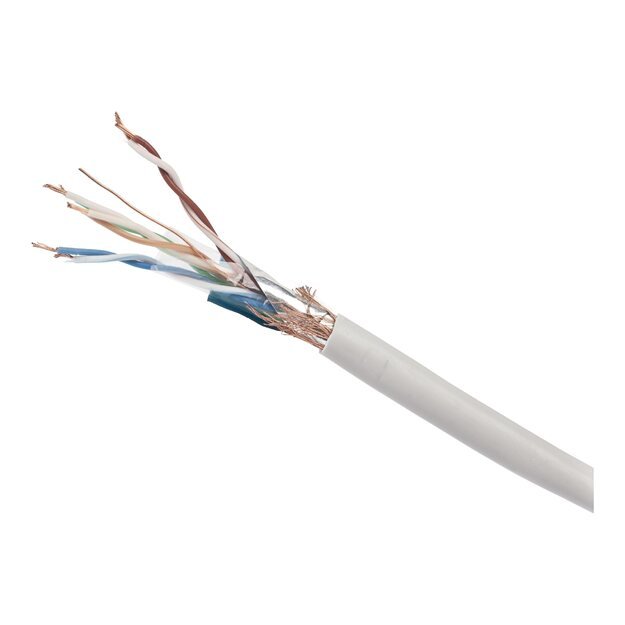 Instaliacinis tinklo kabelis GEMBIRD SPC-5004E SFTP stranded cable, cat.5e, 305m, gray