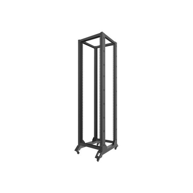 Komutacinė spinta pastatoma LANBERG OR01-6842-B open rack 19 42U/600x800mm black