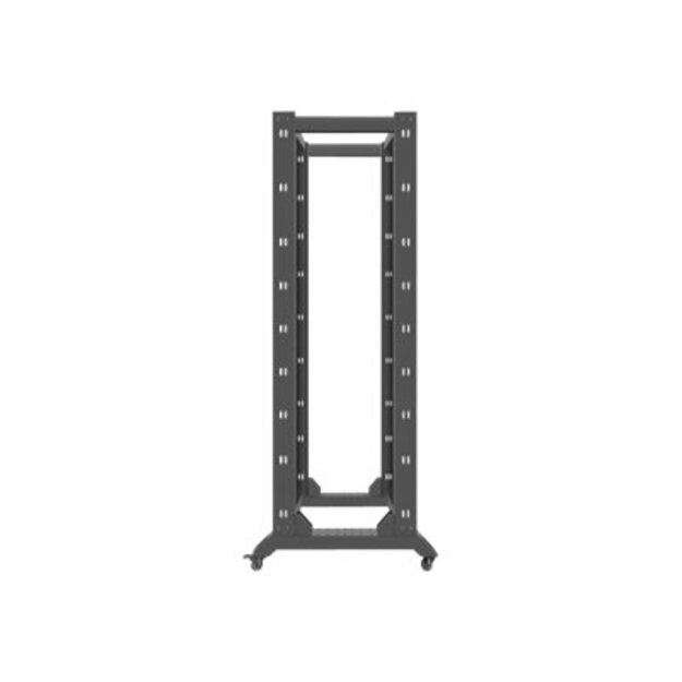 Komutacinė spinta pastatoma LANBERG OR01-6842-B open rack 19 42U/600x800mm black