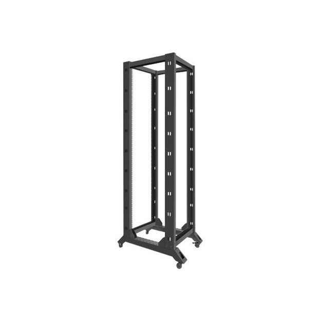 Komutacinė spinta pastatoma LANBERG OR01-6842-B open rack 19 42U/600x800mm black