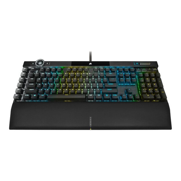 Klaviatūra laidinė CORSAIR K100 RGB Optical Mechanical Gaming Backlit RGB LED CORSAIR OPX RAPIDFIRE Black PBT Keycaps 15