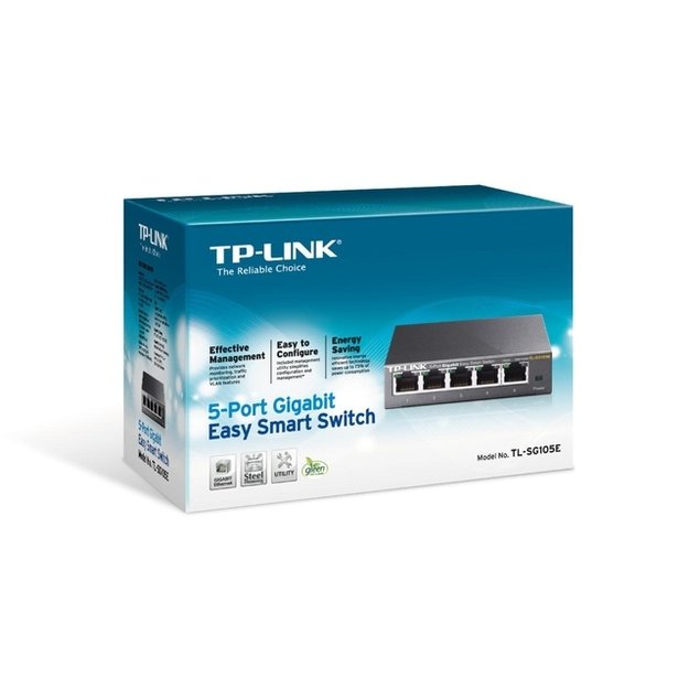 Komutatorius TP-LINK 5-Port Gigabit Desktop Easy Smart 10/100/1000Mbps RJ45 ports MTU Port Tag-based VLAN QoS IGMP Snooping