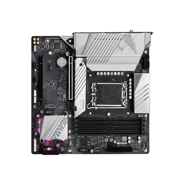 Pagrindinė plokštė GIGABYTE B760M AORUS ELITE AX LGA1700 4xDDR5 4xSATA 2xM.2 1xDP 1xHDMI