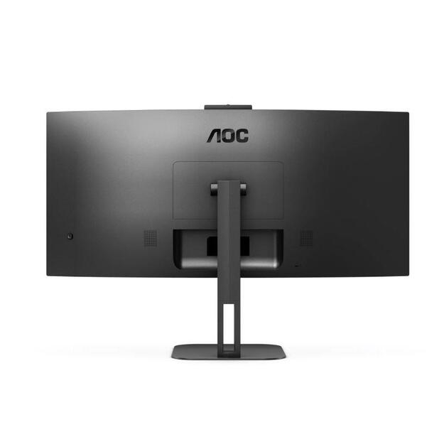 LCD Monitor|AOC|CU34V5CW/BK|34 |Curved/21 : 9|Panel VA|3440x1440|21:9|100Hz|Matte|1 ms|Speakers|Camera|Swivel|Height adjustable|Tilt|Colour Black|CU34V5CW/BK