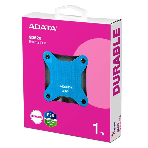 External SSD|ADATA|SD620|1TB|USB 3.2|Write speed 460 MBytes/sec|Read speed 520 MBytes/sec|SD620-1TCBL