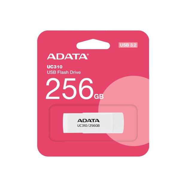 MEMORY DRIVE FLASH USB3.2 256G/WHITE UC310-256G-RWH ADATA