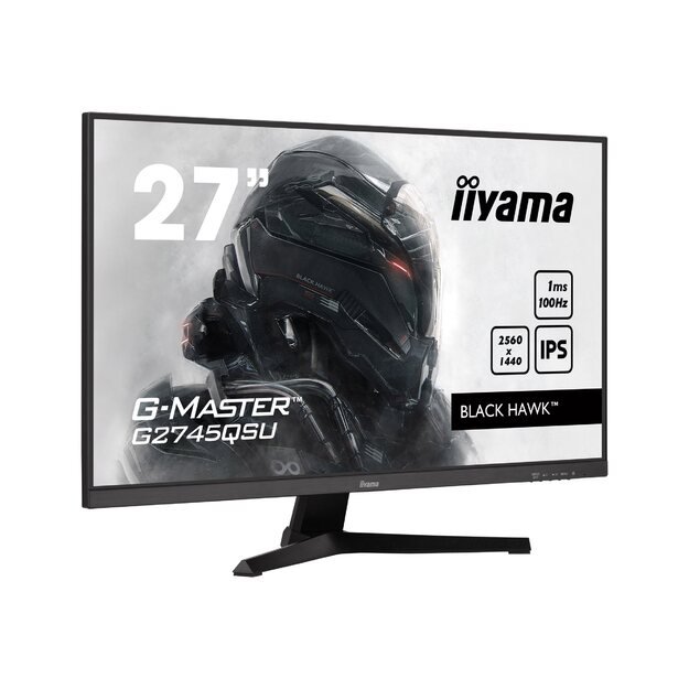 IIYAMA G2745QSU-B1 G-Master 27inch ETE IPS QHD Black Hawk 100Hz 250cd/m2 1ms HDMI DP USB-HUB 2x3.2 Speakers Black Tuner