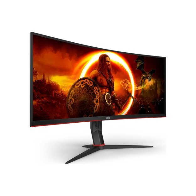 AOC CU34G2XP/BK 34inch 3440x1440 VA 180hz High adjustable Stand HDR400 Freesync Premium USB HUB 4x3.0 2xDP 2xHDMI