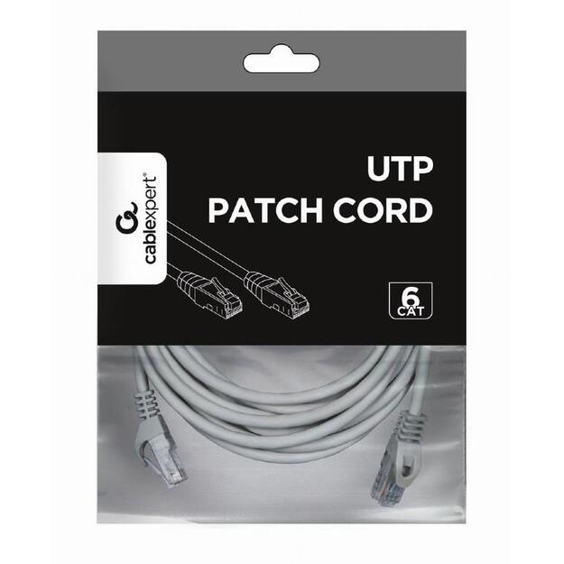 Patch kabelis GEMBIRD PP6U-5M RJ45, cat.6, UTP, 5m, gray 9