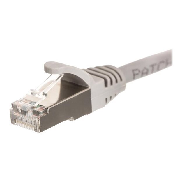 Patch kabelis NETRACK BZPAT16F RJ45, snagless boot, Cat 6 FTP, 1m grey