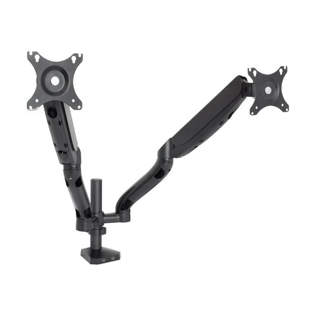 ART RAMM L-18GD ART Desk Holder on gas spring for 2 monitors LED/LCD 10-32 L-18GD 9kg 2xUSB3.0 4