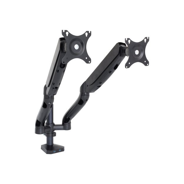 ART RAMM L-18GD ART Desk Holder on gas spring for 2 monitors LED/LCD 10-32 L-18GD 9kg 2xUSB3.0 10