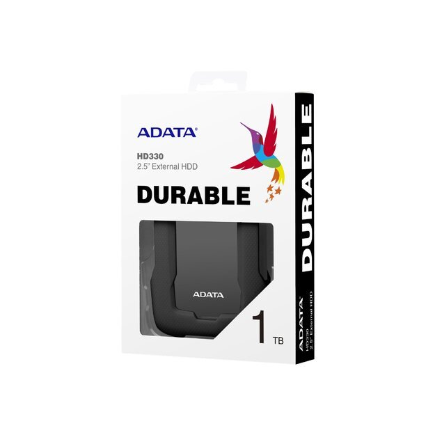 Išorinis kietasis diskas HDD ADATA HD330 1TB USB3.1 HDD 2.5i Black