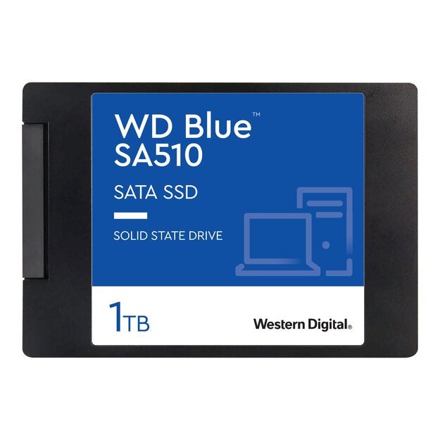 Kietasis diskas (SSD) vidinis WD Blue SA510 SSD 1TB SATA III 6Gb/s cased 2.5inch 7mm internal single-packed