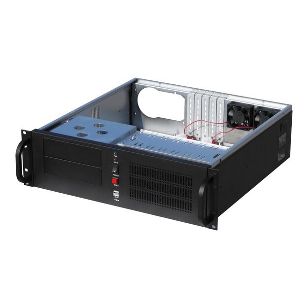 Korpusas komutacinėms spintoms GEMBIRD 19CC-3U-01 Gembird 19 Rack-mount chassis (3U), black