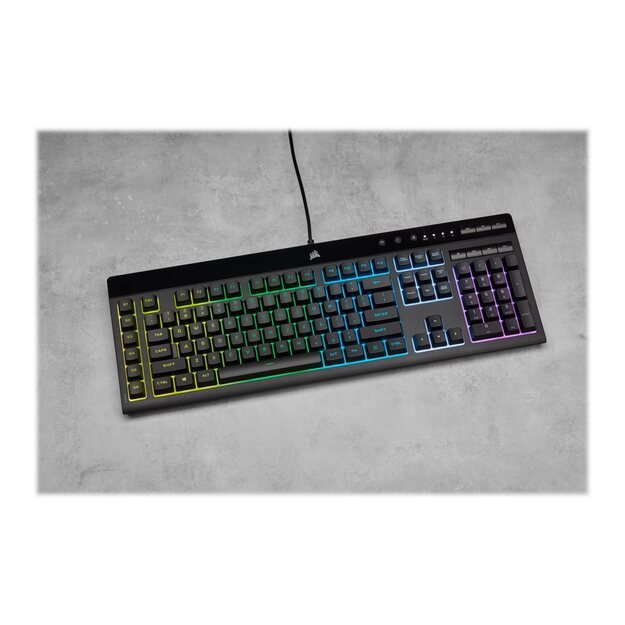 Klaviatūra laidinė CORSAIR K55 RGB PRO Gaming Backlit Zoned RGB LED Rubberdome 1