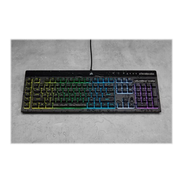 Klaviatūra laidinė CORSAIR K55 RGB PRO Gaming Backlit Zoned RGB LED Rubberdome 13