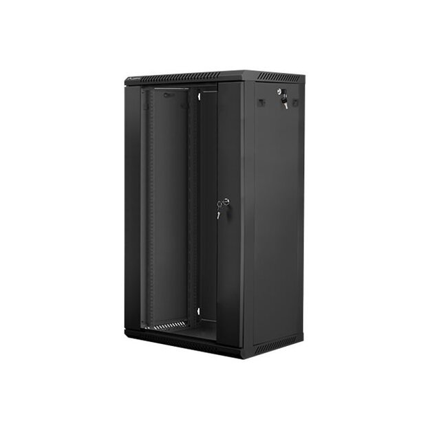 Komutacinė spinta pakabinama LANBERG WF01-6422-10B rack 19 demounted flat pack 22U/600x450mm black