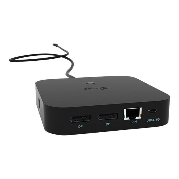 I-TEC USB-C Dual Display MST Docking Station 2x DP 1x GLAN 3x USB 3.1 2x USB 2.0 1x USB-C-Data 1x Audio/Mic Jack 1x 100W USB-C PD