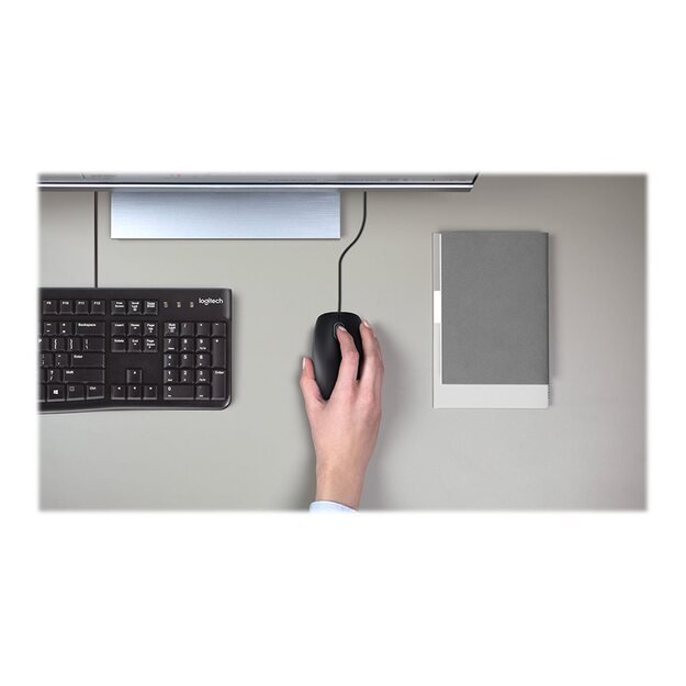 Kompiuterinė pelė laidinė LOGITECH B110 Silent - BLACK - EMEA 5