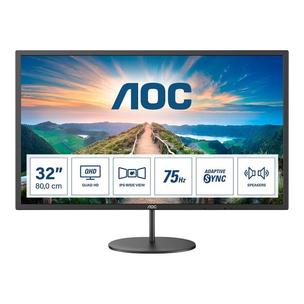 Monitorius AOC Q32V4 31.5inch IPS with QHD resolution monitor HDMI DisplayPort 18