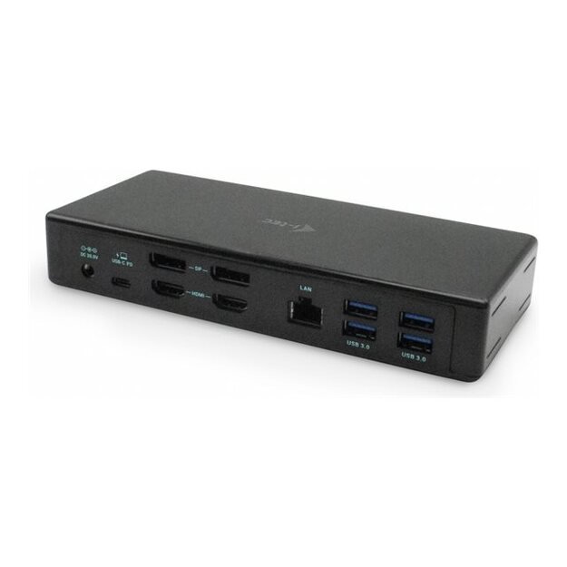 I-TEC USB-C Quattro Display Docking Station 2x DP 2x HDMI 1xGLAN 5x USB 3.0 1x USB-C-Data 1x Audio 1x Mic 85W PD KL