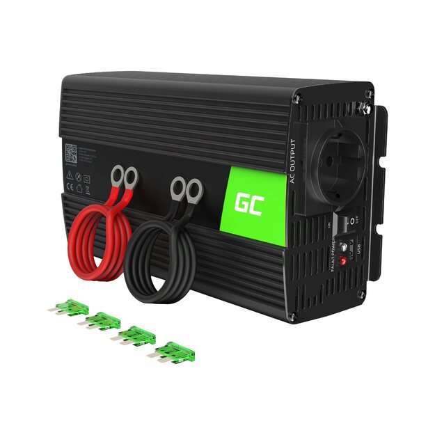 GREEN CELL Car Power Inverter 12V to 230V 1000W/2000W Pure Sine